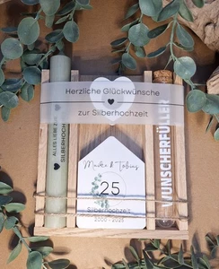 Silberhochzeit / Geschenk / Name /  Wunscherfüller / Raysin / Silberne Hochzeit - Bild 1 von 6
