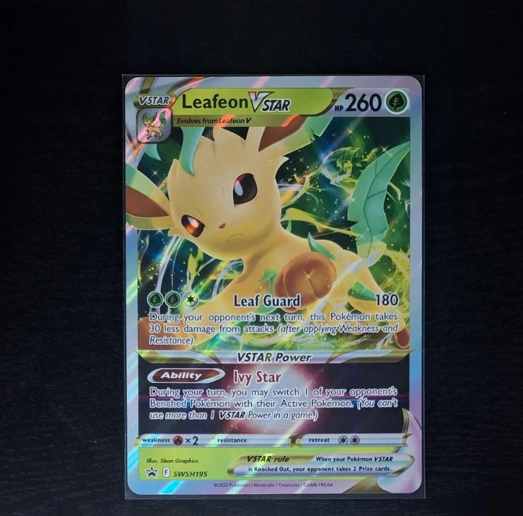 Leafeon VSTAR SWSH195 JUMBO OVERSIZED Black Star Promo Pokemon Card - Image 1 of 1