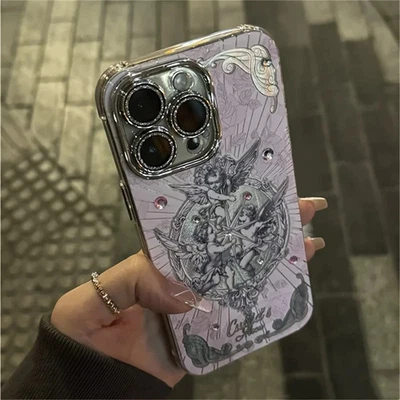 Funda de teléfono láser retro europea Cupido Angel Aurora para iPhone 11 - 16 Foto 1 de 4