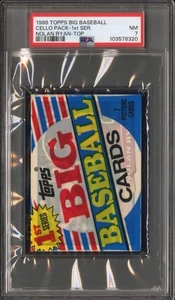 1988 Topps Big Baseball Series 1 Cello Pack PSA 7 NM Nolan Ryan On Top - Picture 1 of 2