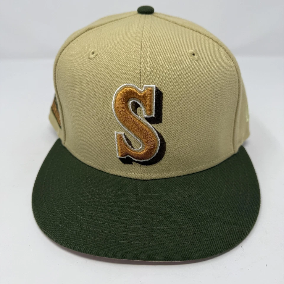 Seattle Mariners Hat Cap Fitted Mens 7 3/8 MLB Baseball Cooperstown New Era - Image 1 of 4