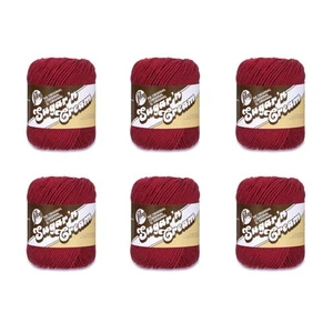 Sugar'N Cream Wine Yarn 6 Pack 71g 2.5oz Cotton Medium 120 Yards Knitting - Picture 1 of 9