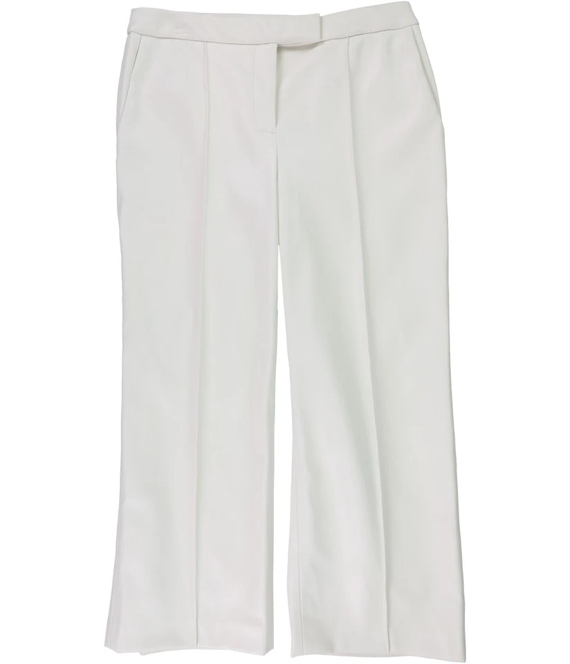 Alfani Womens Faux Leather Casual Trouser Pants, white, 16 - Image 1 of 1