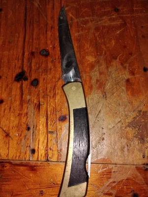 复古 Gerber 黄铜木质折叠锁背运动员 II 刀俄勒冈 97223 美国 — 第 1/3 张图片