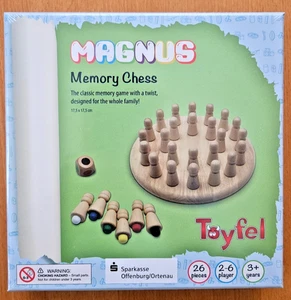 Toyfel Magnus  Memory Chess Kinder Holz Lernspielzeug  Ø18cm Neu ( OVP) - Bild 1 von 4