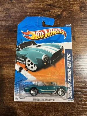 Hot Wheels #107 Muscle Mania 2011 7/10 Shelby Cobra 427 S/C verde oscuro transparente-TW Foto 1 de 3