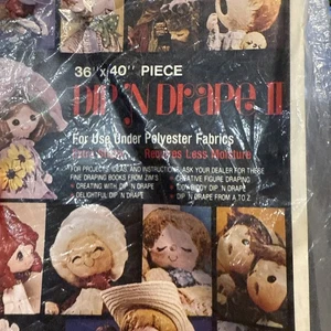 Vintage 1980 Zim's Dip 'N Drape Puppe Handarbeit Stoff 36" mal 40" Pkg. Versiegelt - Bild 1 von 9