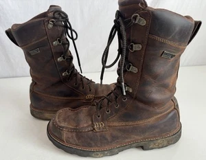 Rocky Upland Waterproof Outdoor Boot Size 11M Coffee Brown 11” Tall Leather Lace - Picture 1 of 9