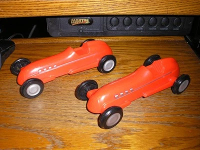 Винтажный ар-деко лот из 2 Schylling 7 «длиной резинки пластиковый автомобилей Бесплатная доставка - Изображение 1 из 4