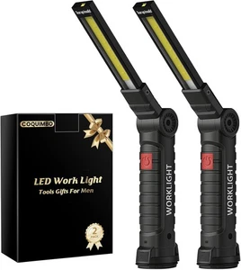 Pack de 2 luces LED de trabajo, linterna magnética recargable, negra - Imagen 1 de 5