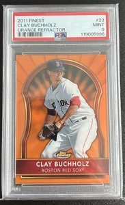 Clay Buchholz 2011 Topps Finest ORANGE REFRACTOR /99 PSA 9 Red Sox (#23) - Bild 1 von 2