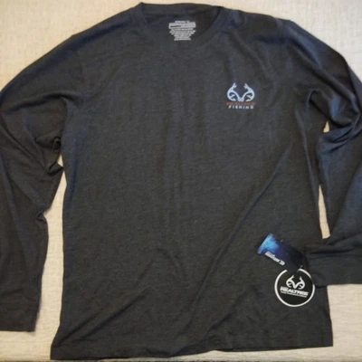 NWT Realtree Long Sleeve T-Shirt Men's 2XL Blue Performance Fishing - Image 1 of 4