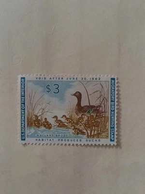 Old 1962  Duck Stamp - Image 1 of 2