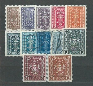 Austria - Posta 1923 Yvert 314/25 **/Usato Mnh/Usato - Foto 1 di 1