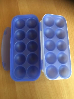 Transportbox Eierbehälter Kolumbus für 10 Eier von Tupperware blau - Bild 1 von 4