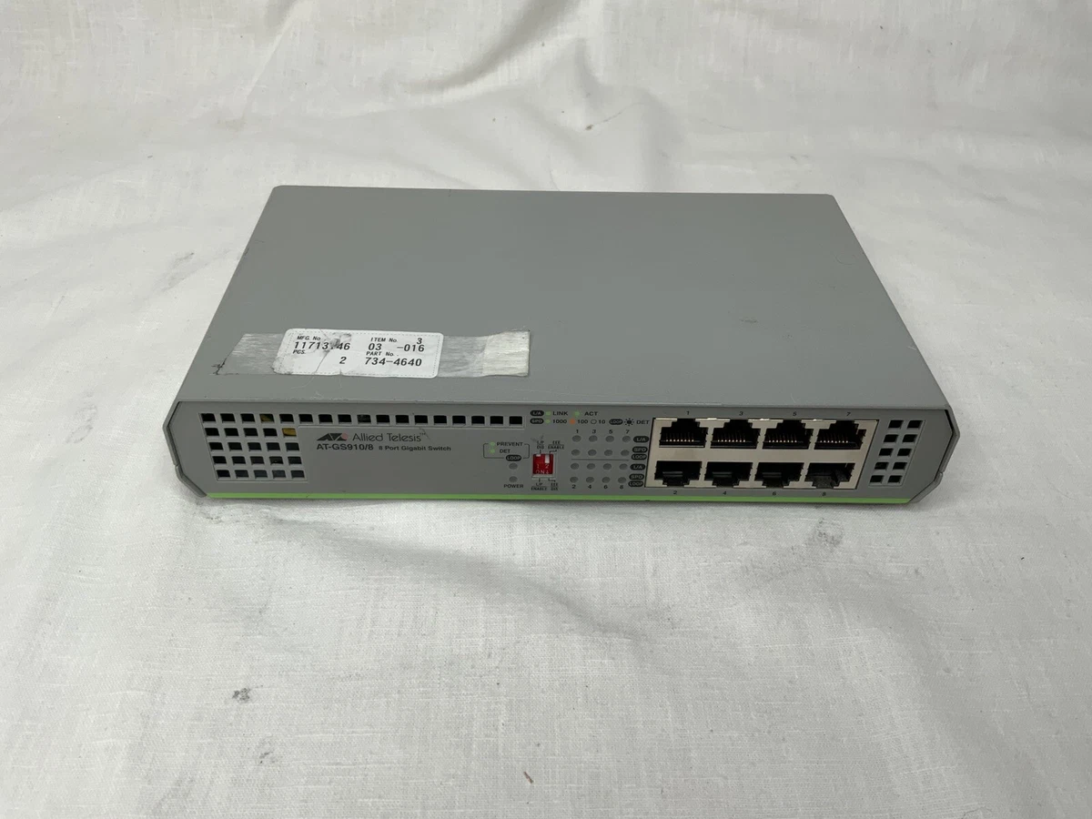 Allied Telesis AT-GS910/8 8 Port Gigabit Switch | eBay