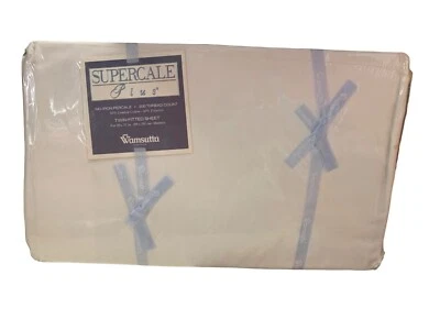 Wamsutta Supercale Plus Twin Fitted Sheet 180 Thread Count 50% Polyester 50% Com - Image 1 of 2