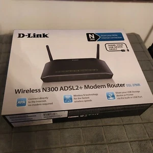 D-LINK WIRELESS N300 ADSL+ modem router NUOVO - Foto 1 di 6