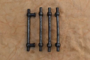 Cast iron door gate handle door knob vintage pull drop cupboard handle 4 pcs - Picture 1 of 8