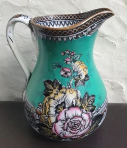 RARO ANTIGUO BALMORAL ALLMAN BROUGHTON & CO JARRA FLORAL DE LOZA 8 PULGADAS - Imagen 1 de 17