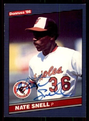 1986 Donruss Baseball #367 Nate Snell Signed Autograph (no COA) *e1 - Image 1 of 2