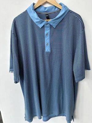 NUEVO SIN ETIQUETAS Adidas FreeLift HEAT.RDY Azul Rayas Tenis/Golf Polo Talla XLT Foto 1 de 4