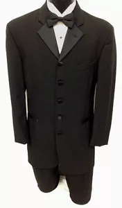 JUNGEN 9 schwarz 5 Knöpfe Kerbe Western Hochzeit Smokingjacke LÄNGERER STIL. BILLIG - Bild 1 von 1