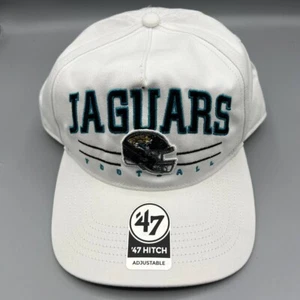 Jacksonville Jaguars Hat Men White 47 Brand NFL Snap Back Cap New Cotton - Picture 1 of 7