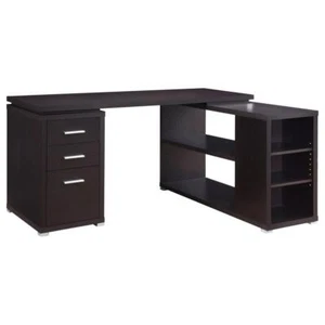 Cappuccino Left or Right Facing Corner Computer Desk Color: Cappuccino - Picture 1 of 9