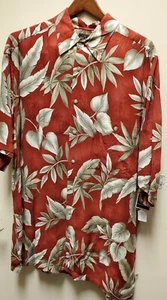 Red Macaw Trading Co Colorful Hawaiian Leaves Size Lt Ms14 - Picture 1 of 4