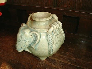 Antikes Thailand? Steinzeug Elefant Gefäß Gefäß Glas - Bild 1 von 8