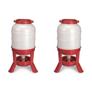 Little Giant 60 Pound Feed Heavy Duty Poultry Chicken Gravity Feeder (2 Pack) - Picture 1 of 2