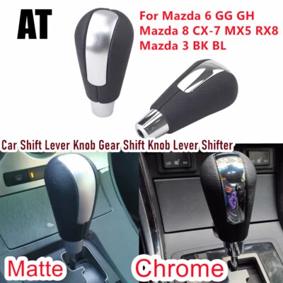 Automatic Gear Shift Knob  Shifter For Mazda 6 GG GH 8 CX-7 MX5 RX8 3 BK - Imagem 1 de 4