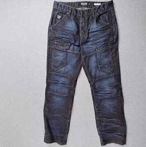 Insitu Jeans Mens 34S Black Dark Wash Kick Arc Fit Techwear Cargo Street Urban - Picture 1 of 14