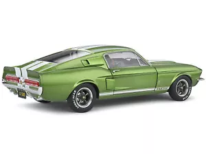 1967 Shelby GT500 1/18 Diecast Model Car Lime Green Metallic White Stripes So... - Picture 1 of 5
