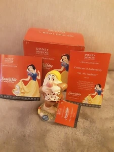 ROYAL DOULTON WALT DISNEY SNEEZY AH AACHOO SW29 CAJA ENANA BLANCA COMO LA NIEVE Y CERTIFICADO - Imagen 1 de 3
