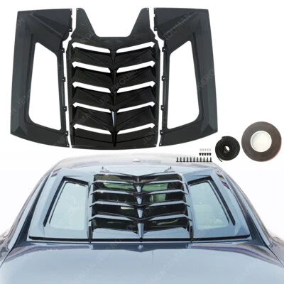 New Style For 11-23 Dodge Charger Rear Window Louver Sun Shade Vent Glossy Black - Image 1 of 4