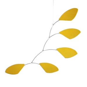 Abstracto Moderno Esperanza Amarillo Colgante Móvil Acero Pintado Museo Nuevo Regalo Decoración  - Imagen 1 de 1