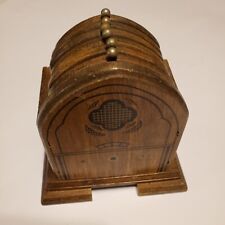 Vintage Radio Coaster Set Wood and cork Vintage radio motiff 6 coaster set