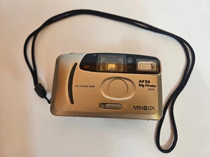 Minolta AF50 Big Finder Date 35mm Point & Shoot Film Camera Tested Working - Picture 1 of 14