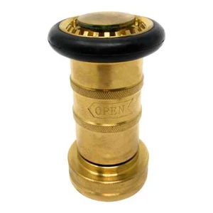 Fire Hose Nozzle, 1-1/2" NST, Adjustable Industrial Fog Nozzle, 75 GPM, Satin... - Picture 1 of 1
