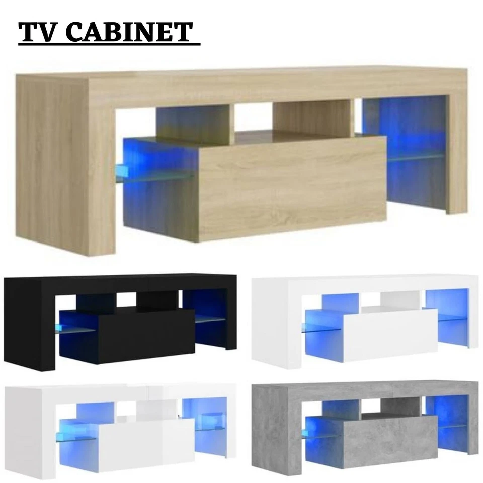 Mueble TV Moderno con Luces LED RGB Unidad de TV Soporte Centro de Entretenimiento Vidaxl Foto 1 de 1