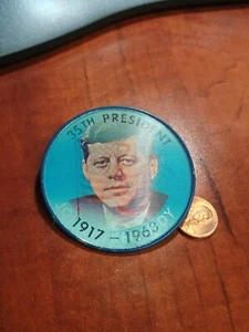 1963 President John Kennedy Memorial Campaign Pinback Flicker Flasher Button JFK - Picture 1 of 4
