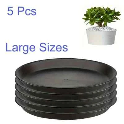 5 Large Round Plastic Plant Trays, Size 43.5 cm indoor or outdoor