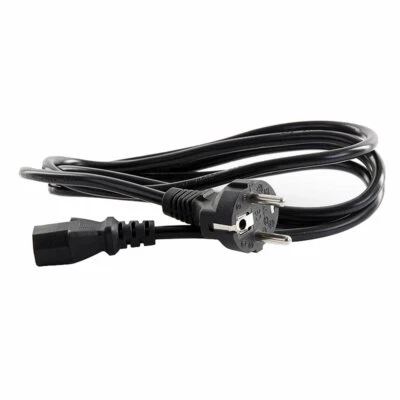 revolt Universales Stromkabel / Netzkabel, 3-polig, 180 cm, schwarz - Bild 1 von 3