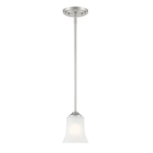 Designers Fountain Bronson 1 Light Pendant, Brushed Nickel/Frosted - D278M-5P-BN - Picture 1 of 1