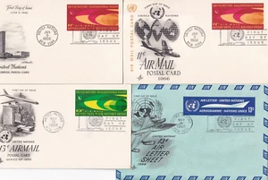 ODZ&ENDZ 4 ASSORTED VERY GOOD UNNY AIRMAIL CARD/ENVELOPE FDOI 131 - Picture 1 of 3