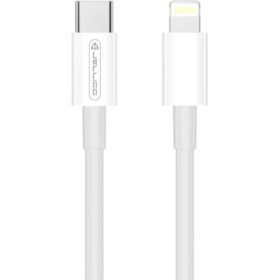 JELLICO USB-C auf iPhone Kabel 1,0m Typ C Ladekabel für iPad iPhone - Weiß -