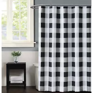 Everyday Buffalo Plaid Black Shower Curtain - Picture 1 of 1