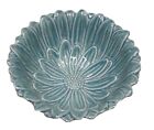 Turquoise Ceramic Flower Bowl 5 1/2''